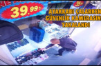 AYAKKABI ÇALARKEN GÜVENLİK KAMERASINA YAKALANDI