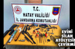 EVİNİ SİLAH ATÖLYESİNE ÇEVİRMİŞ