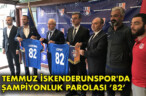5 TEMMUZ İSKENDERUNSPOR’DA ŞAMPİYONLUK PAROLASI ’82’