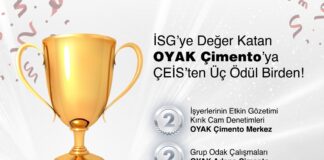 İSG’YE DEĞER KATAN OYAK ÇİMENTO’YA ÇEİS’TEN ÜÇ ÖDÜL BİRDEN