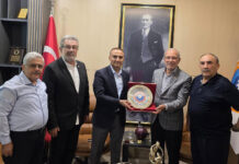 EMNİYET MÜDÜRÜ GÜNEŞ’TEN İSKENDERUN OSB BAŞKANI AYHAN TOSYALI VE YÖNETİM KURULUNA VEDA ZİYARETİ
