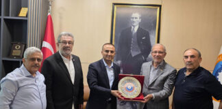EMNİYET MÜDÜRÜ GÜNEŞ’TEN İSKENDERUN OSB BAŞKANI AYHAN TOSYALI VE YÖNETİM KURULUNA VEDA ZİYARETİ
